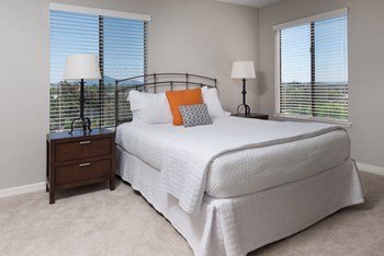 Bedroom with windows